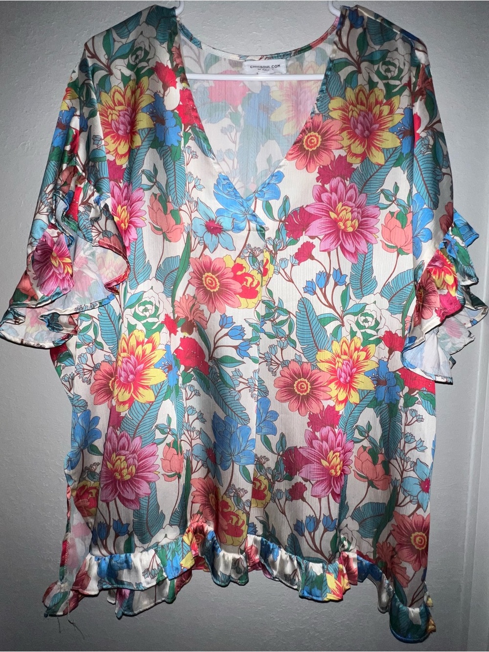 Floral blouse 1X